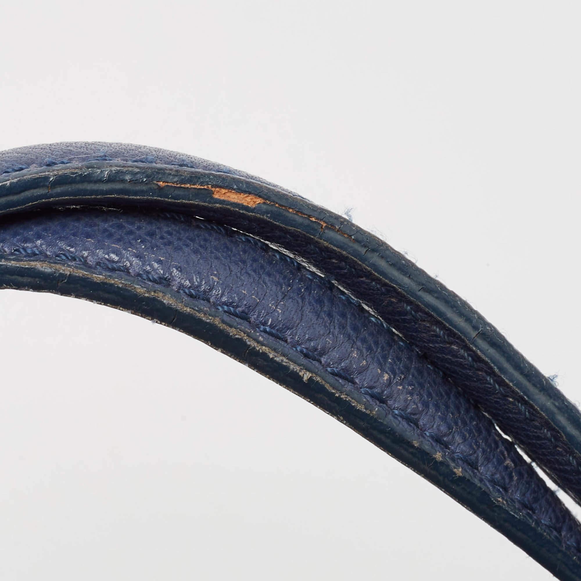 Tod's Navy Blue Leather Toronto Shopper Tote 2