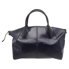 Tod's Navy Blue Leather Tote