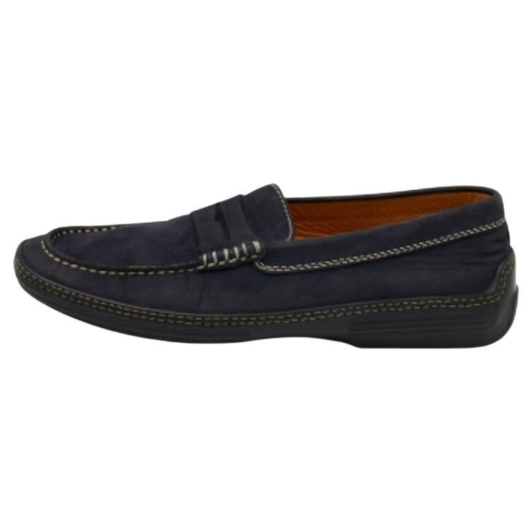 Tod's Marineblauer Nubuck Leder Penny Slip On Loafers Slip On Loafers Größe 40