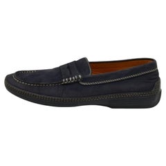 Tod's Marineblauer Nubuck Leder Penny Slip On Loafers Slip On Loafers Größe 40