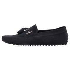 Tod's Mocasines Slip On Ante Azul Marino Talla 41.5