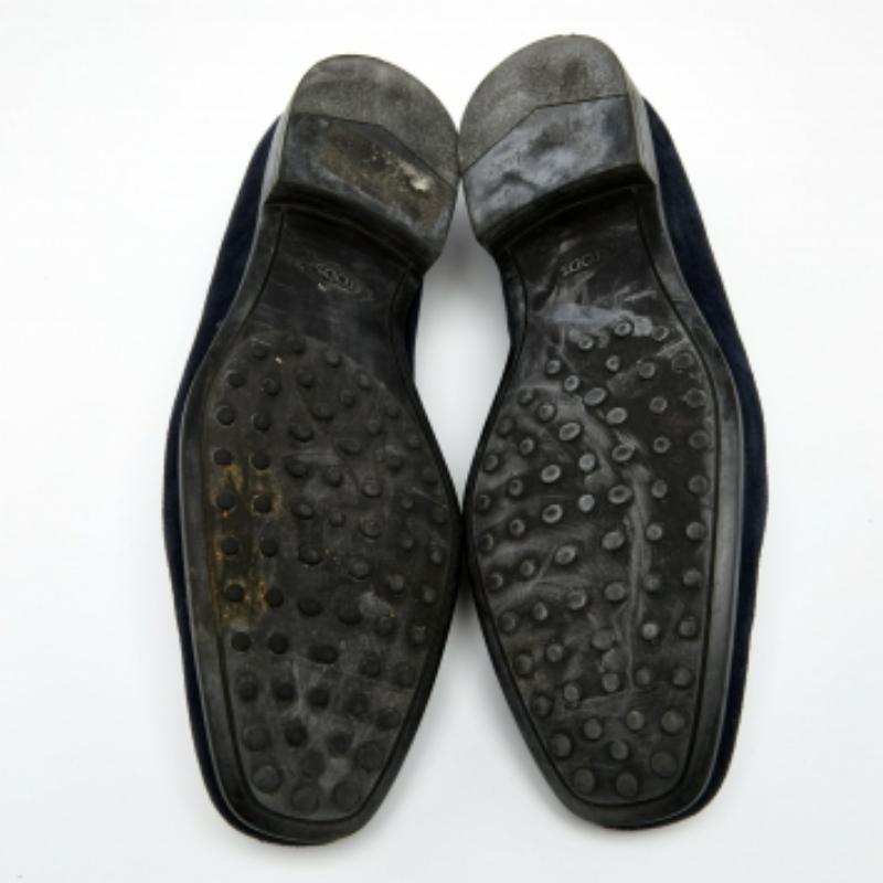 Tod's Marineblauer Wildleder Slip On Loafers Slip On Größe 42 Herren im Angebot