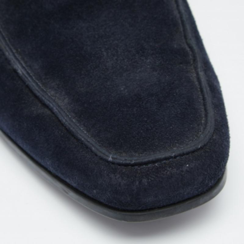 Tod's Marineblauer Wildleder Slip On Loafers Slip On Größe 42 im Angebot 3
