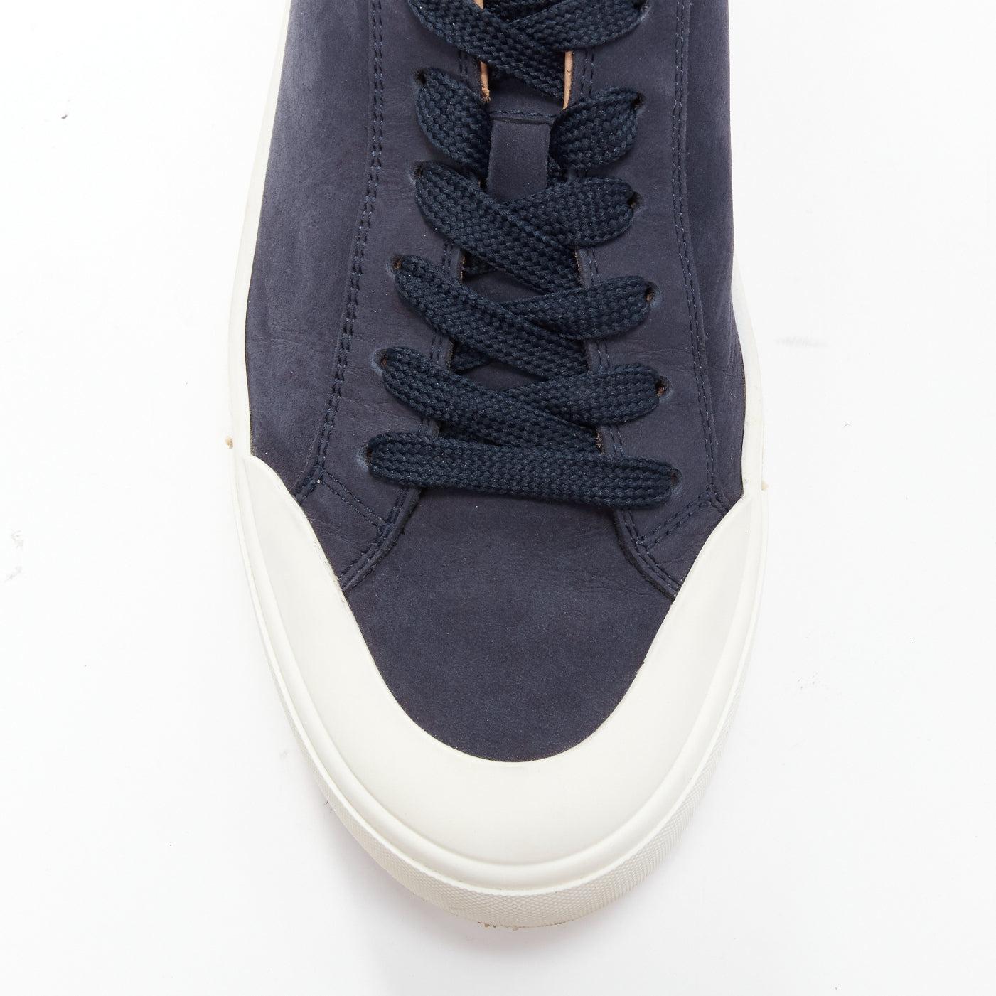 TOD'S navy suede leather espadrille sole low top sneakers UK7.5 EU41.5 1