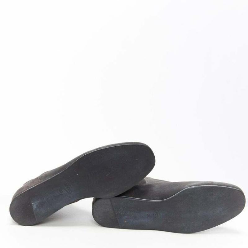 TOD'S No Code dark grey suede elastic gusset round toe flat ankle bootie EU37 For Sale 7