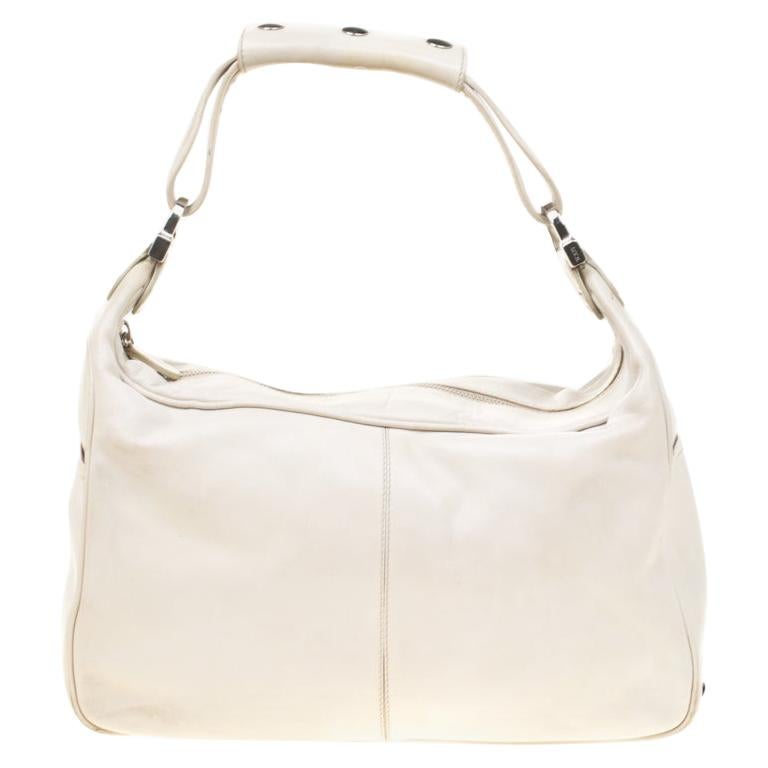 Tod's OffWhite Leather Hobo For Sale at 1stDibs tod's hobo shoulder