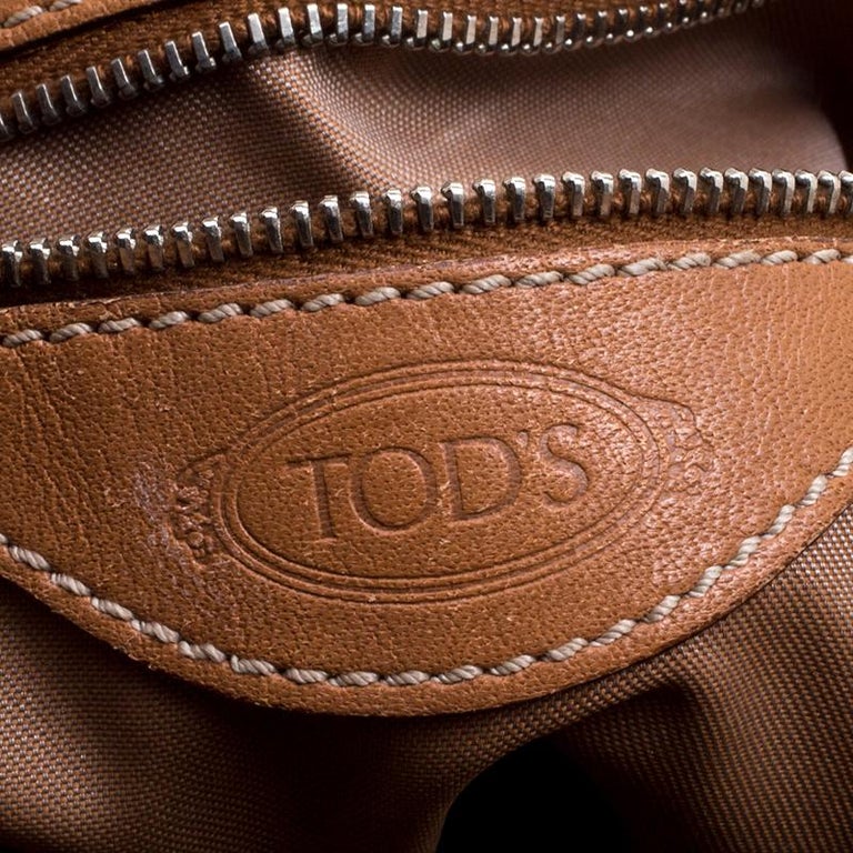 Tod's Orange Coated Fabric Gummy Bag For Sale at 1stDibs