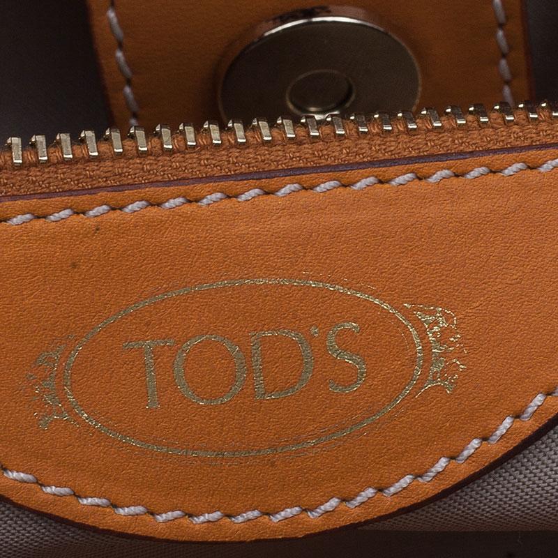 Tod's Orange Leather D-Styling Shopper Tote 8