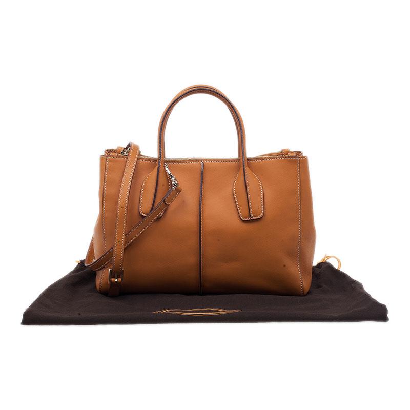 Tod's Orange Leather D-Styling Shopper Tote 9