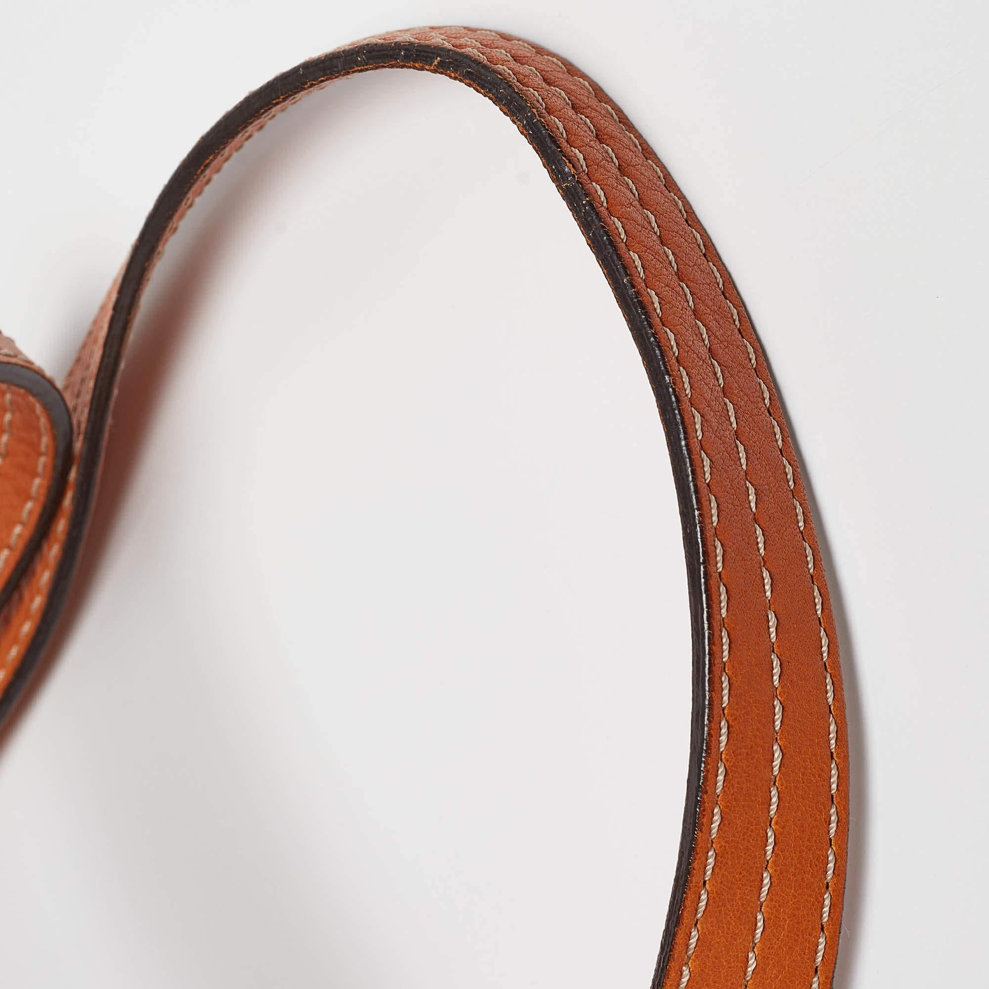 Tod's Orange Leather Flap Tote 3