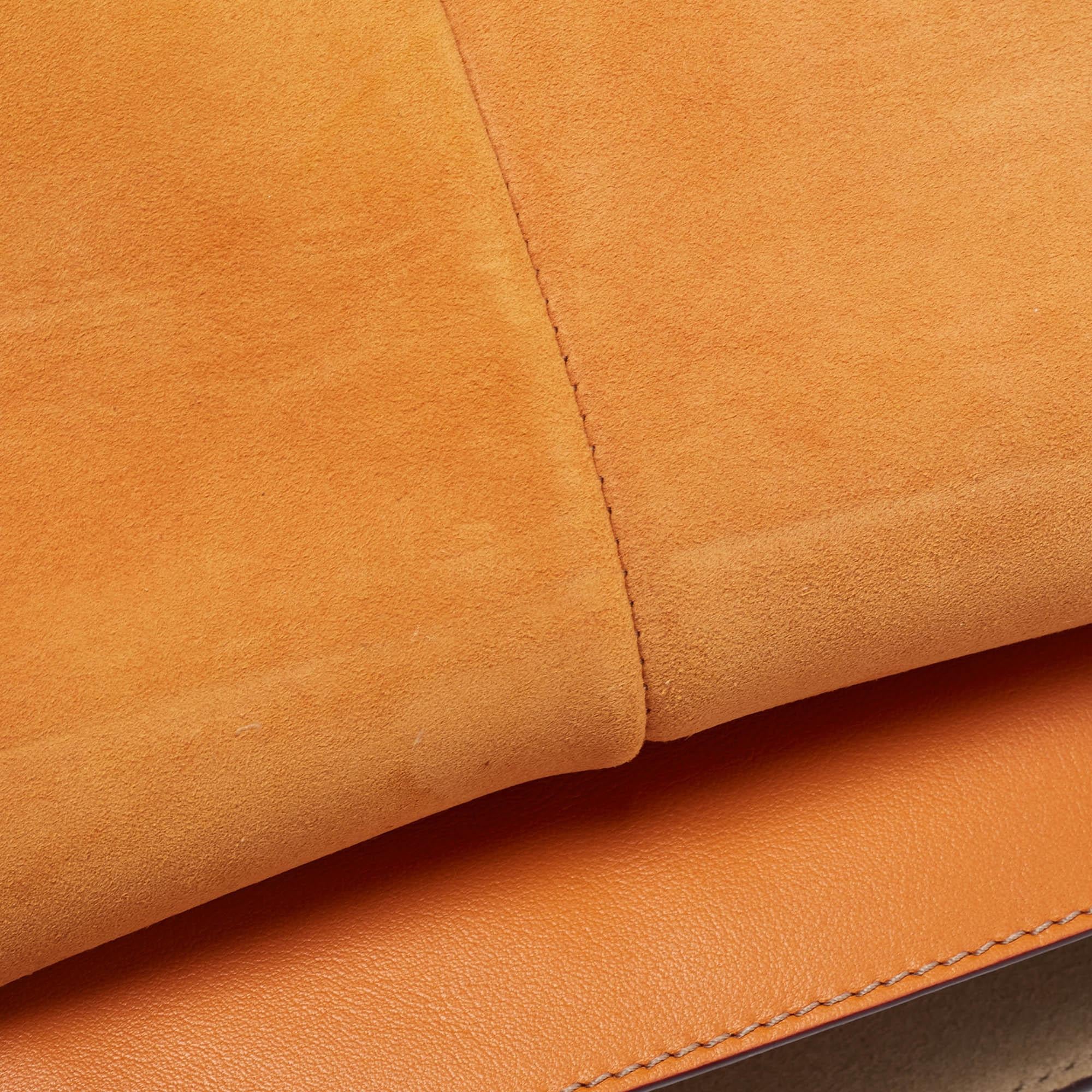 Tod's Orange Leather T Timeless Chain Shoulder Bag 5