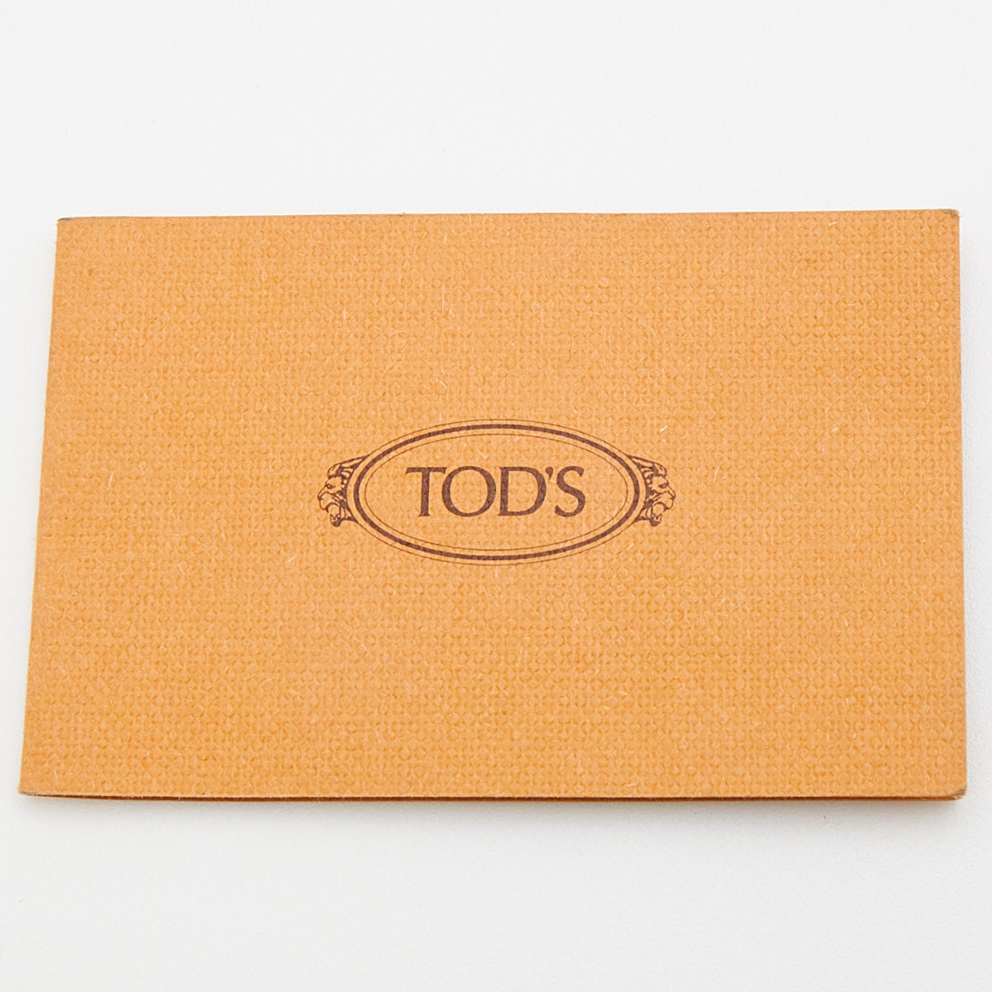 Women's Tod's Orange Leather Zip Tote