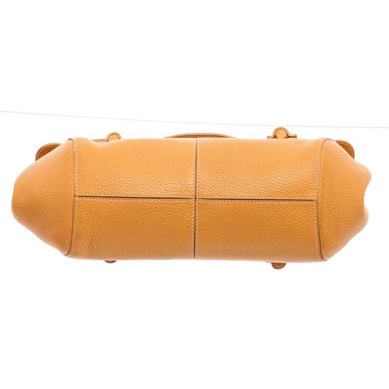 Tods Orange Kleine Leder-Umhängetasche mit goldfarbenen Beschlägen, Lederbesatz Damen im Angebot