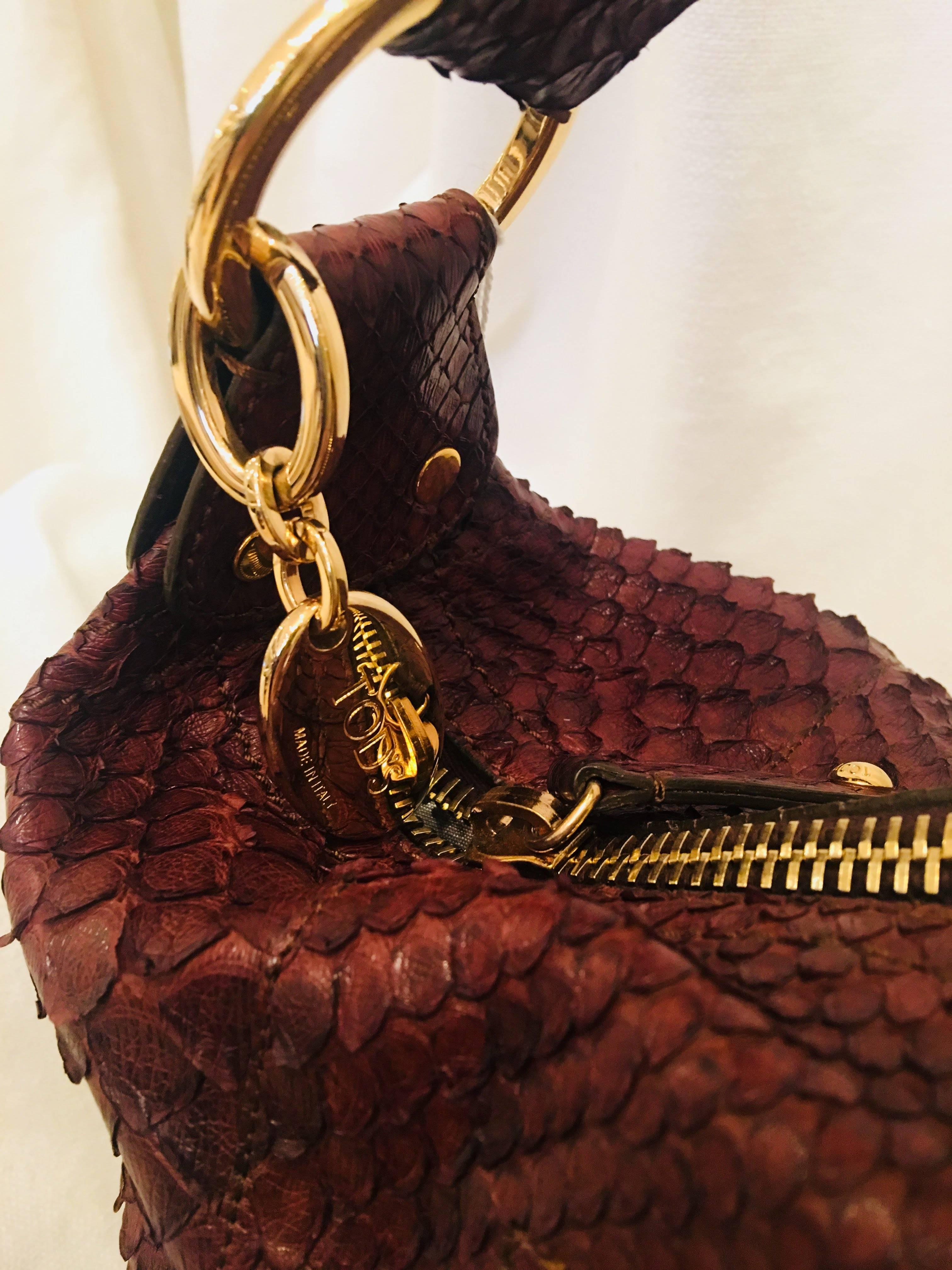 Tods Pashmy Python-Tasche im Zustand „Gut“ in Bridgehampton, NY