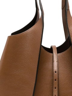 Tod'S Pebbled Leather Shoulder Bag — Brown