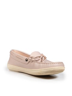 Tod's Pink Leather Bow Loafers Size IT 38