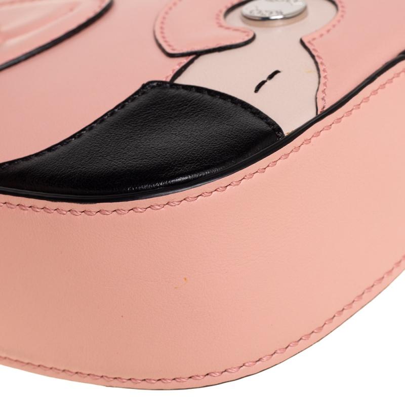Tod's Pink Leather Flamingo Camera Crossbody Bag 5