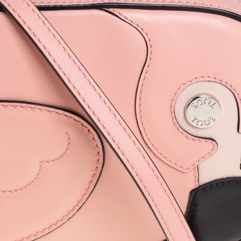 Tod's Pink Leather Flamingo Camera Crossbody Bag 2
