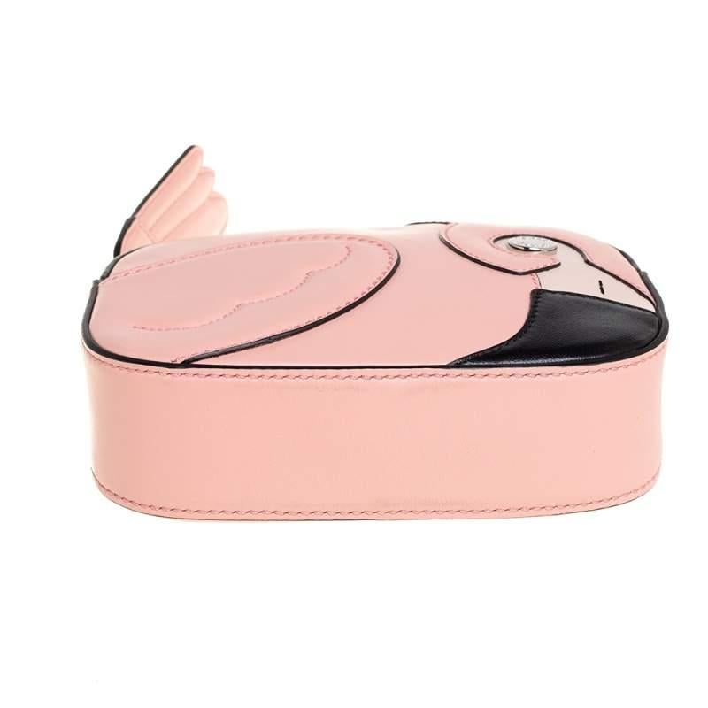 Tod's Pink Leather Flamingo Camera Crossbody Bag 3