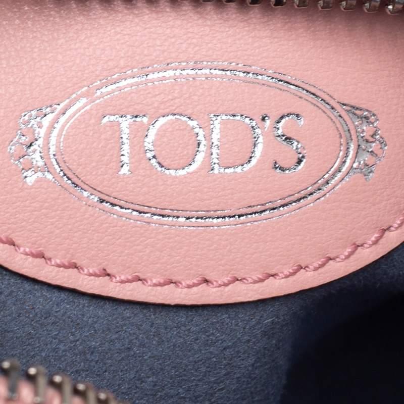 Tod's Pink Leather Flamingo Camera Crossbody Bag 5