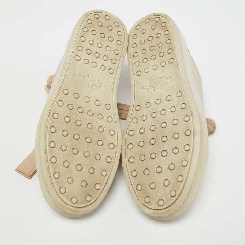 Tod's Pink Leather Low Top Sneakers Size 35 For Sale 1