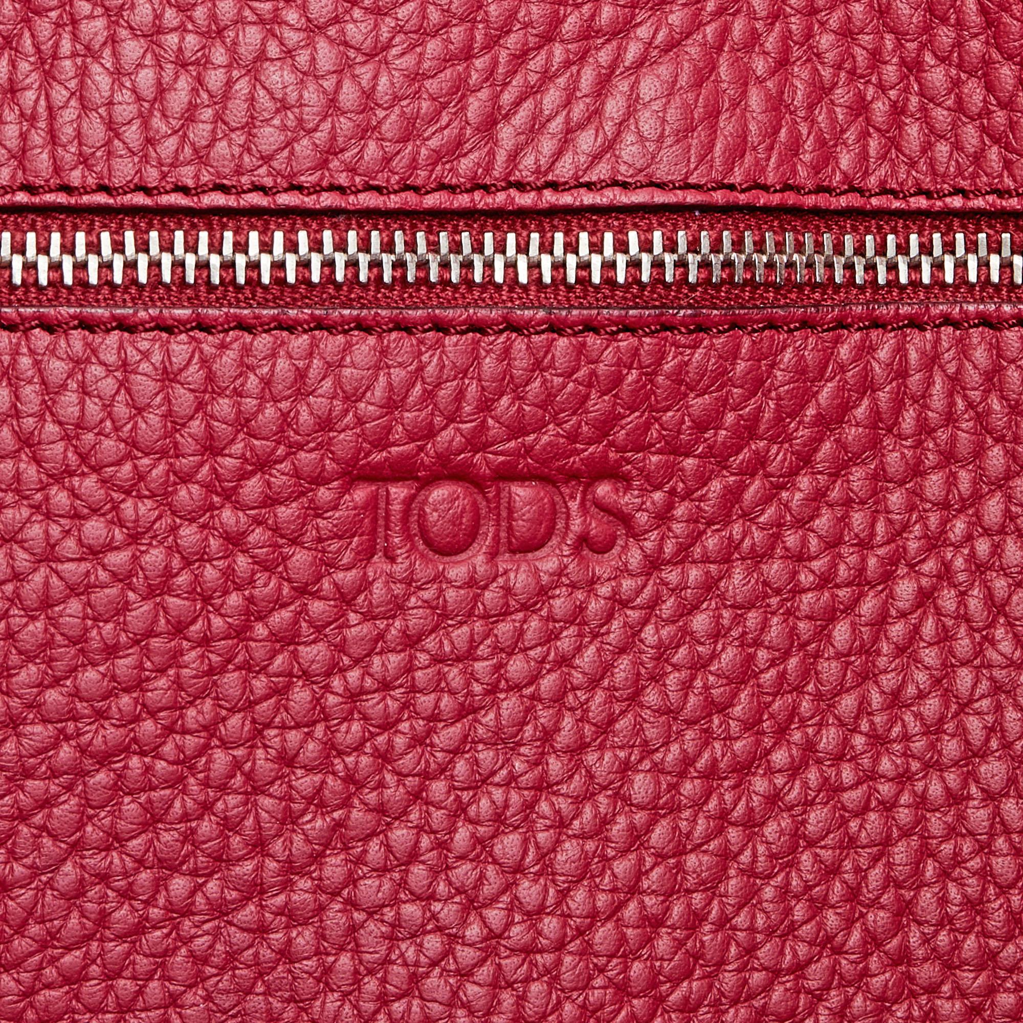 Tod's Pink Leather Medium Joy Shopper Tote 5