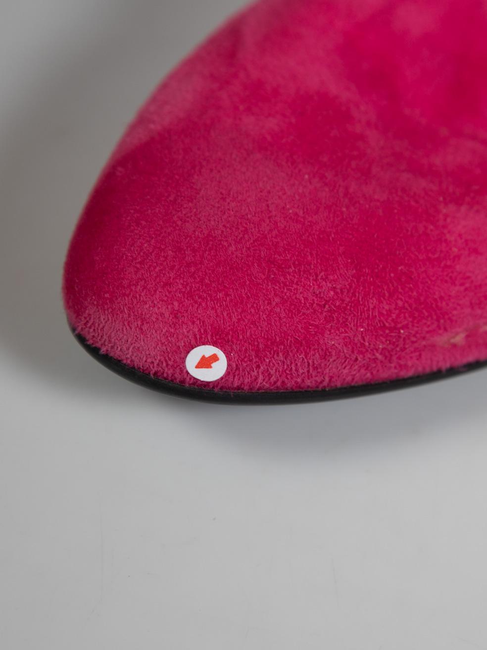 Tod's Pink Suede Almond Toe Loafers Size IT 37.5 For Sale 3