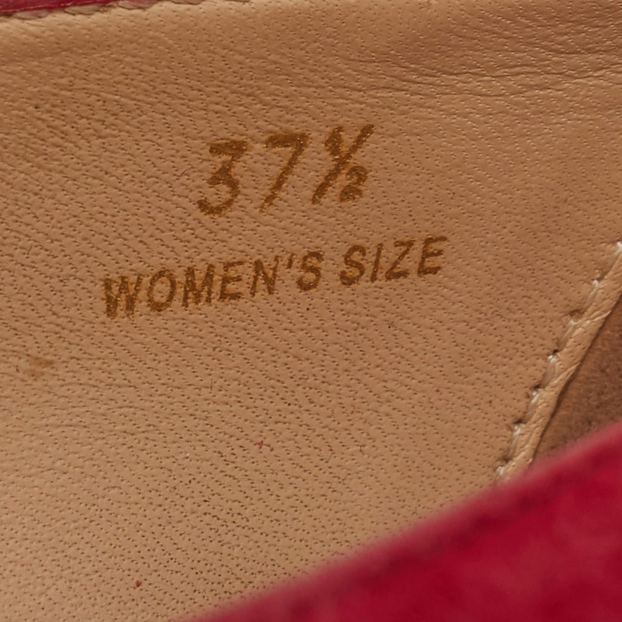 Tod's Pink Suede Wedge Pumps Size 37.5 For Sale 4