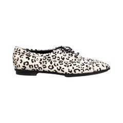 Tod's Ponyhair Leopard Print Brogues Size IT 38