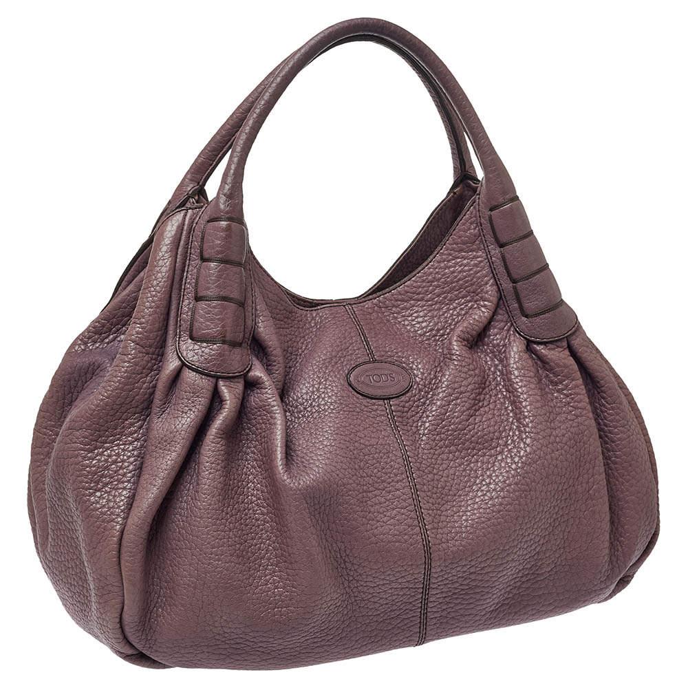 Grigio Tod's Borsa in pelle viola Ivy Sacca Media Hobo