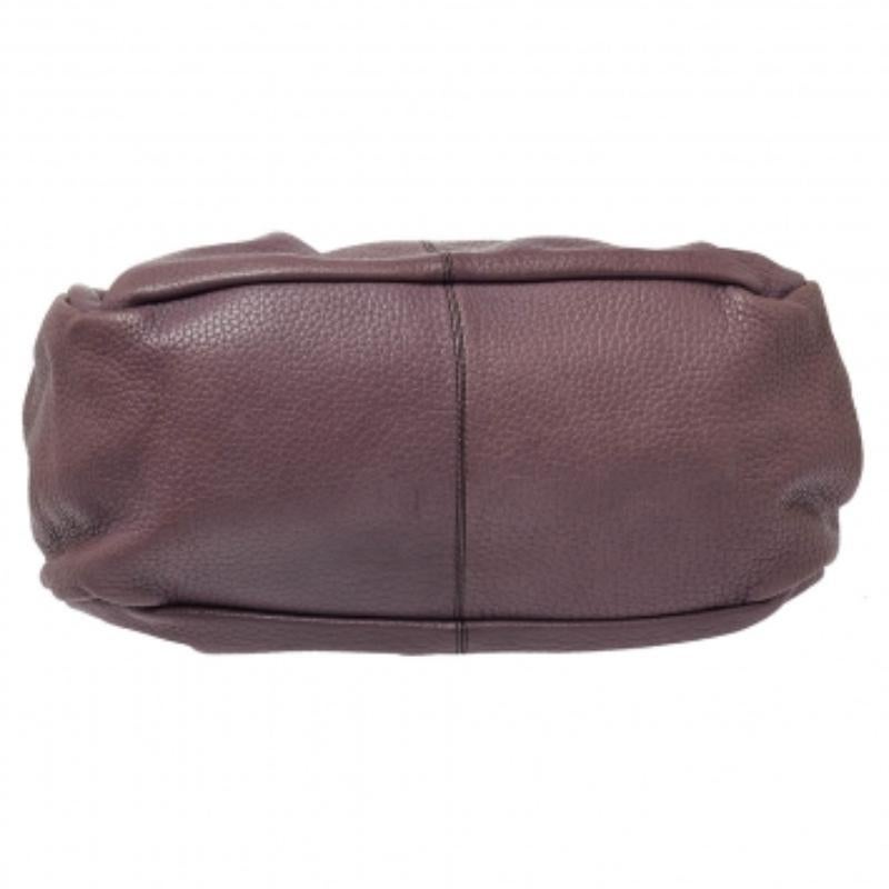 Tod's Purple Leather Ivy Sacca Media Hobo For Sale 4