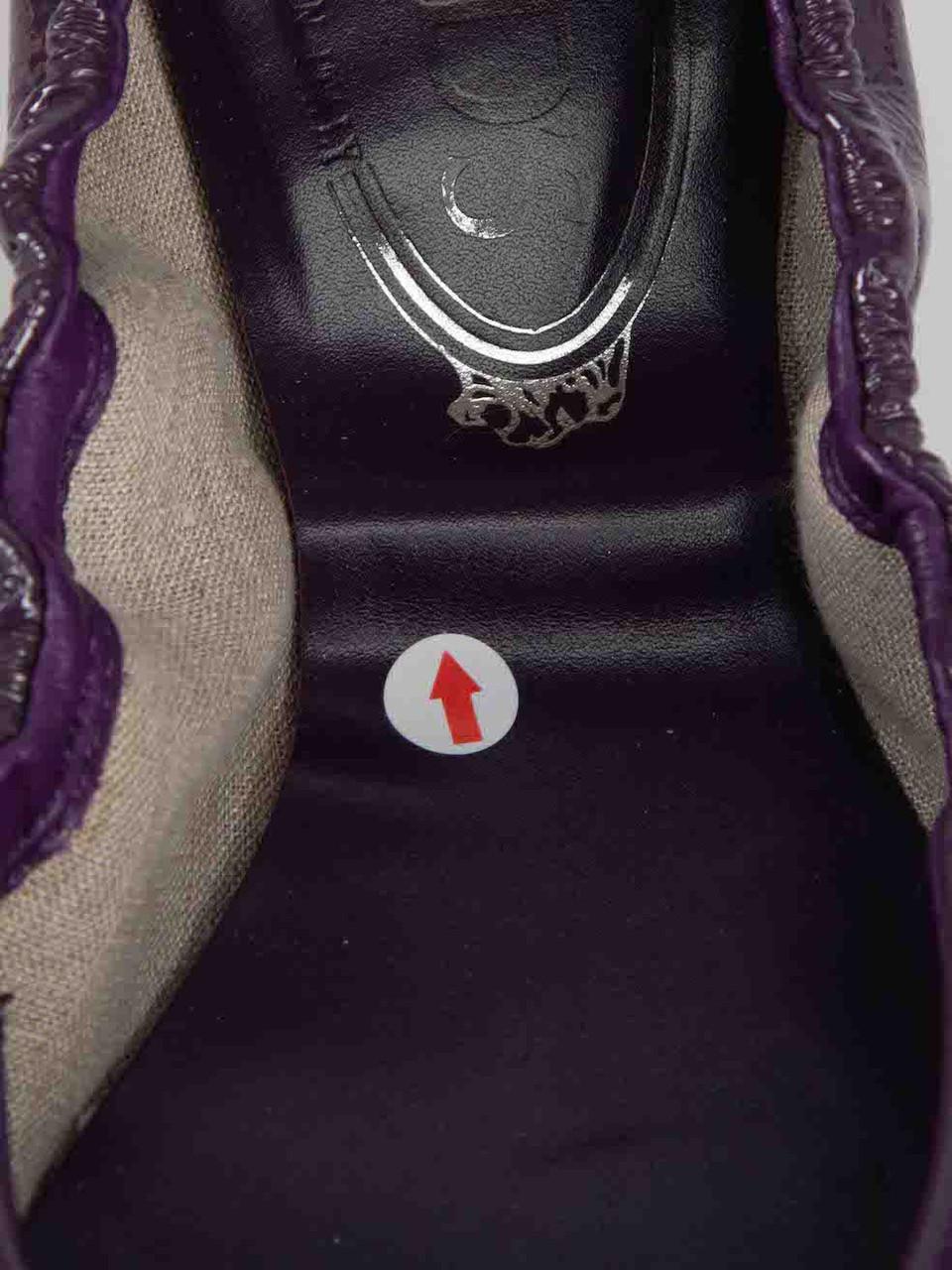 Tod's Zapatos de conducir de charol morado Talla IT 37.5 en venta 1