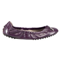 Tod's Purple Patent Leather Driving Shoes Size IT 37.5