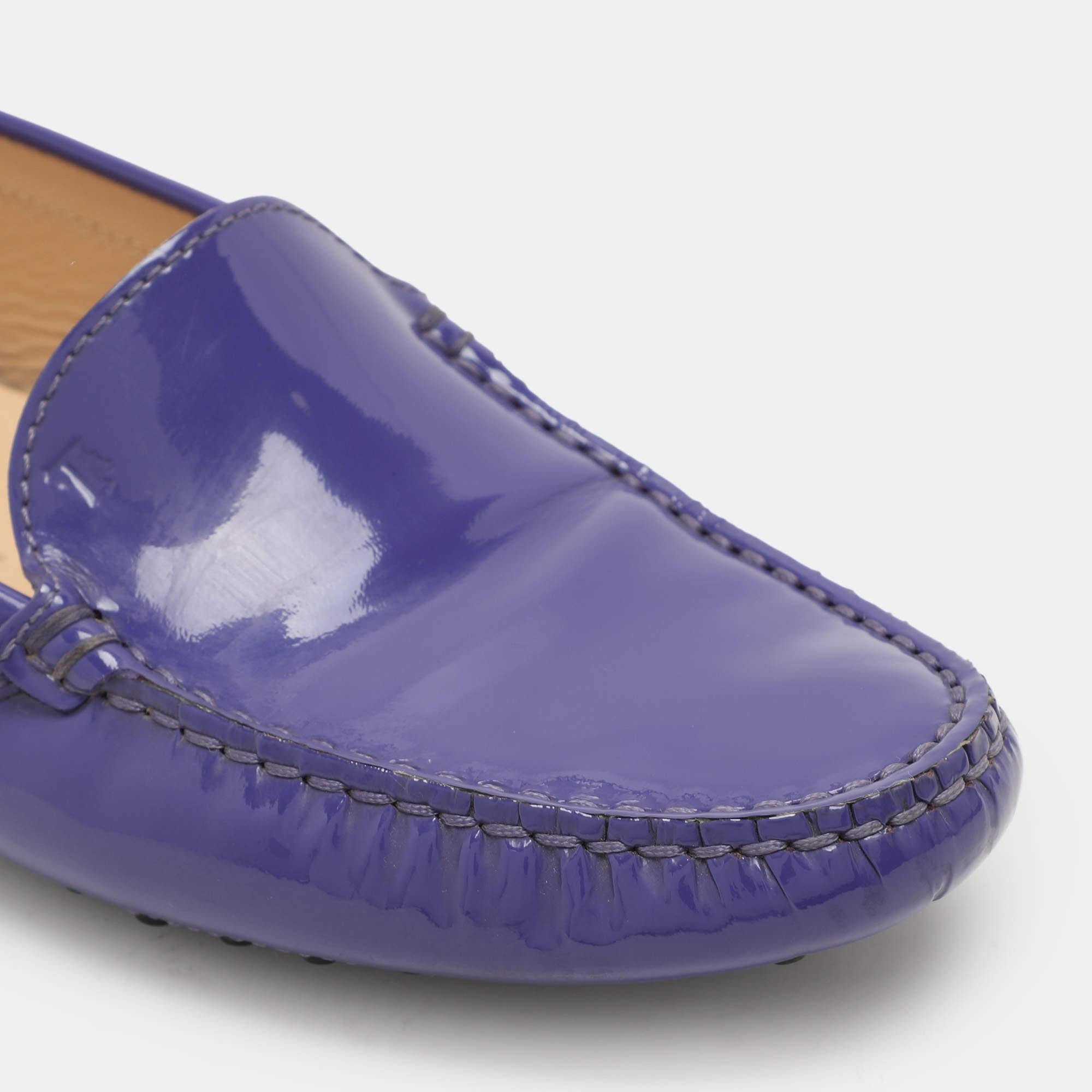 Tod's Mocasines Slip On de charol morado talla 37 en venta 3