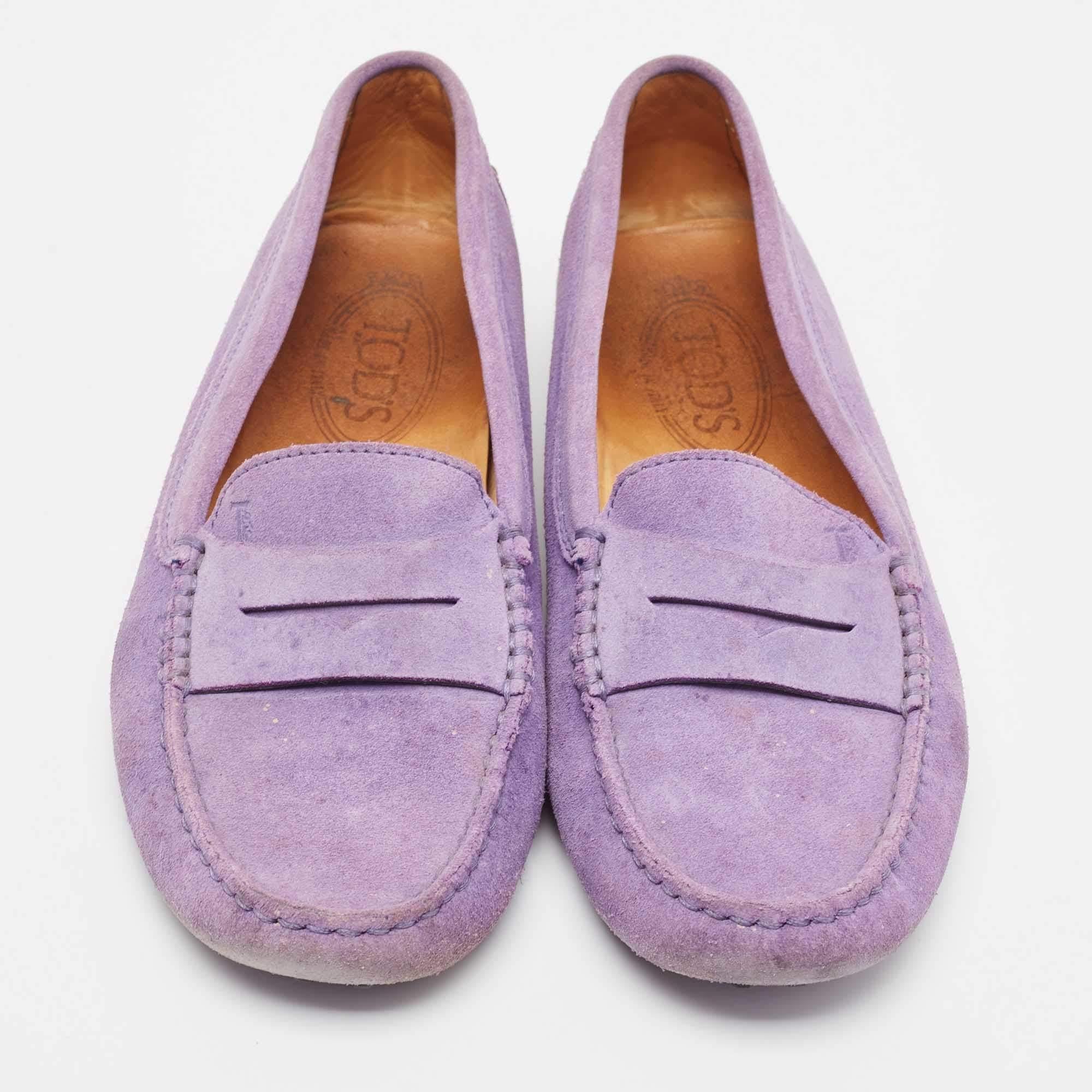 Viola Mocassini Tod's in pelle scamosciata viola Taglia 38