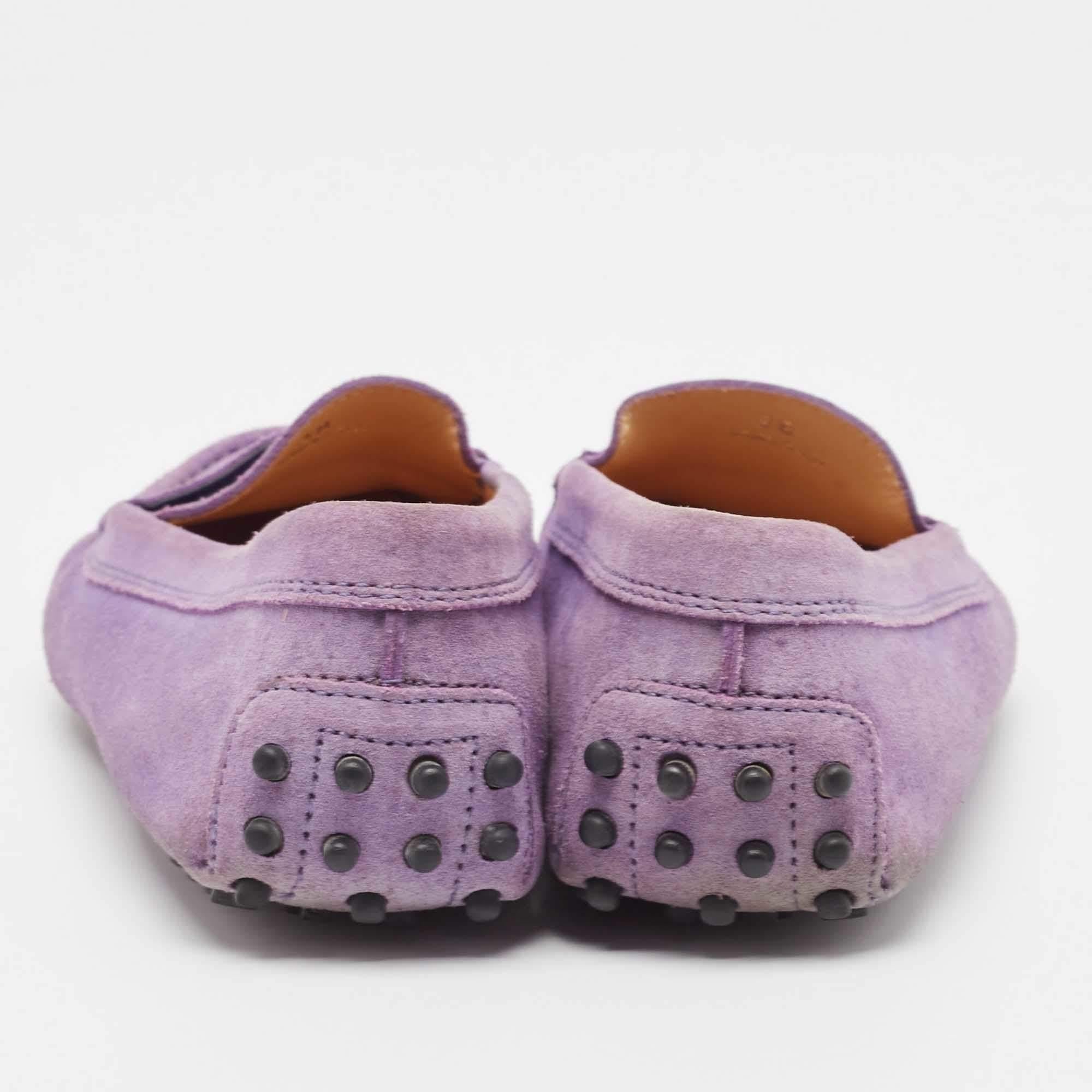 Donna Mocassini Tod's in pelle scamosciata viola Taglia 38