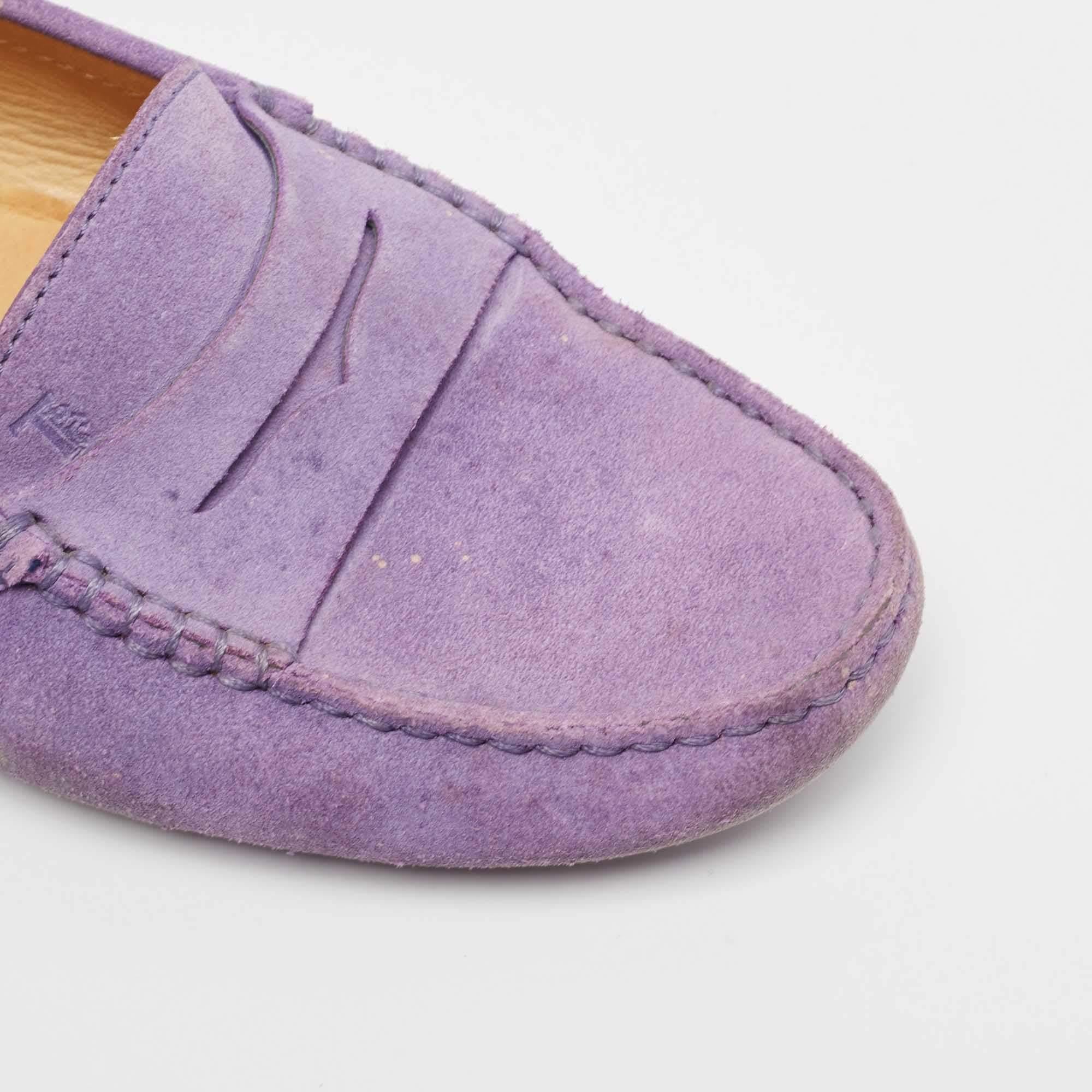 Mocassini Tod's in pelle scamosciata viola Taglia 38 2