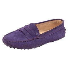 Tod
s Purple Suede Penny Slip On Loafers Size 35.5 Tod
s Purple Suede Penny Slip On Loafers Size 35.5