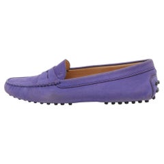 Tod's Lila Wildleder Slip On Loafers Größe 39
