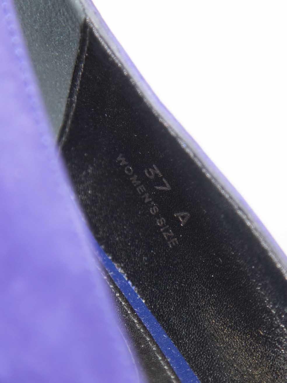 Tod's Purple Suede Wedge Heels Size IT 37 For Sale 1