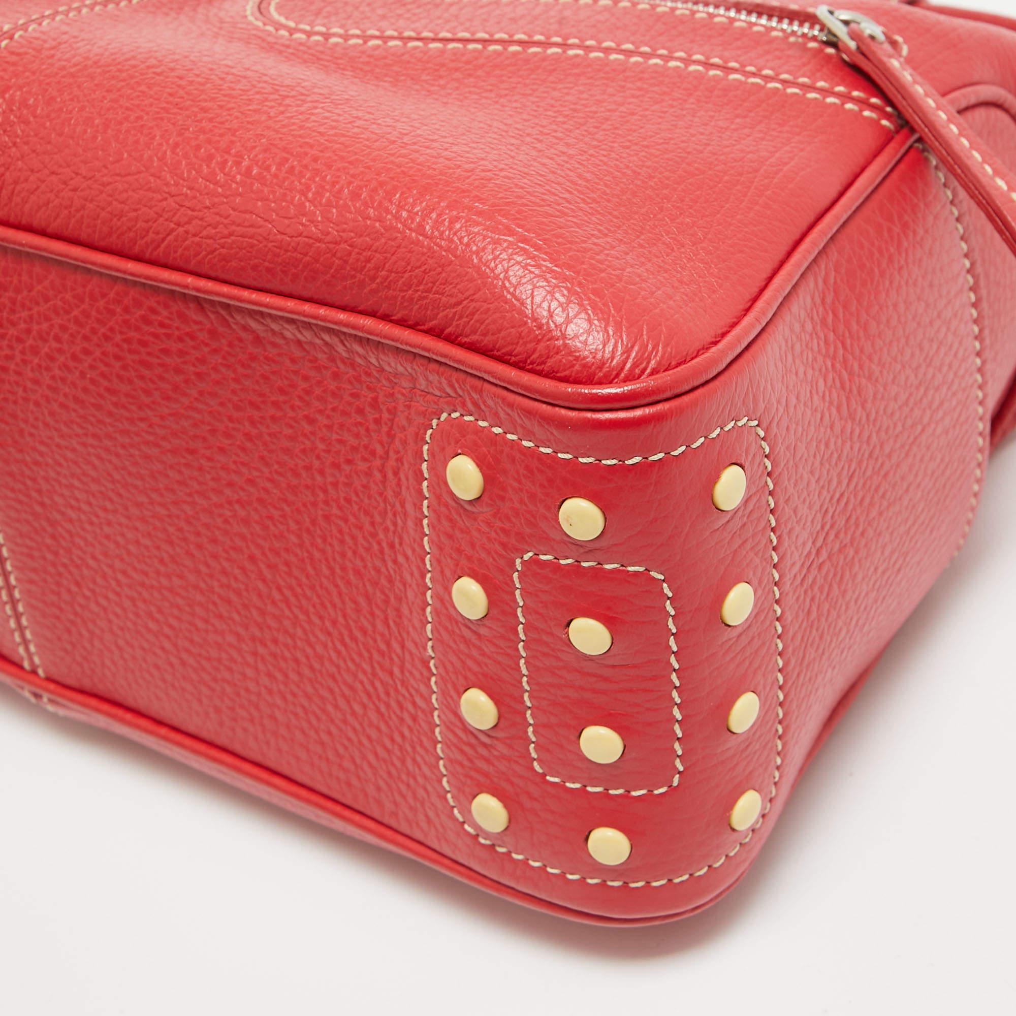 Tod's Red Leather Milky Hobo 5