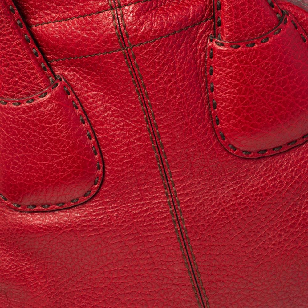 Tod's Red Leather Restyling D Bag Media Tote 2