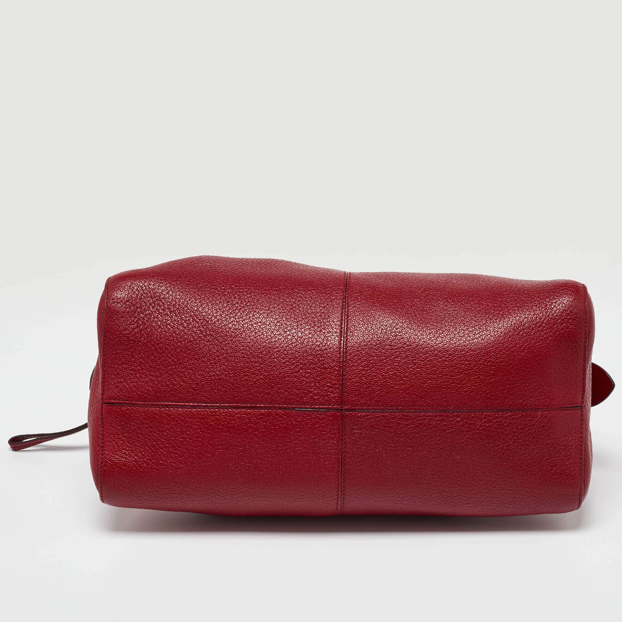 Tod's Bolso bombín Sella de piel rojo en venta 2