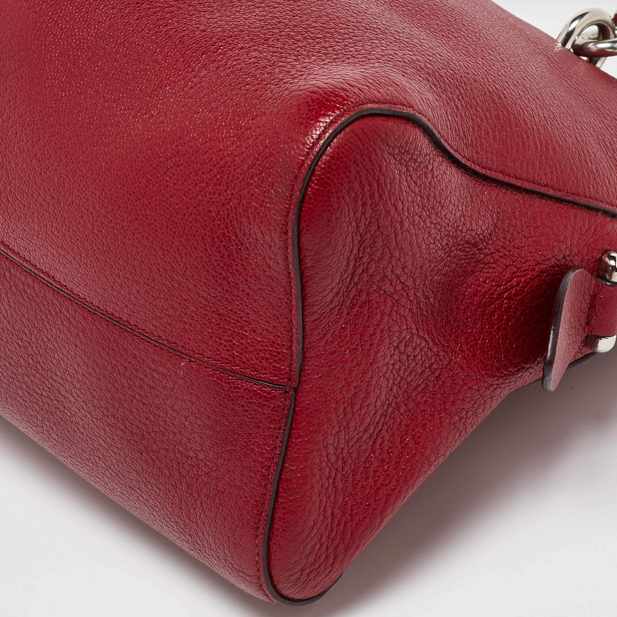Tod's Bolso bombín Sella de piel rojo en venta 4