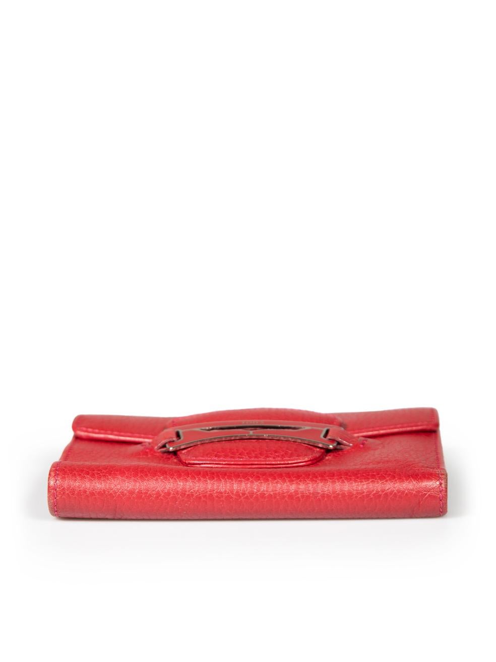 Women's Tod's Red Leather Wallet For Sale