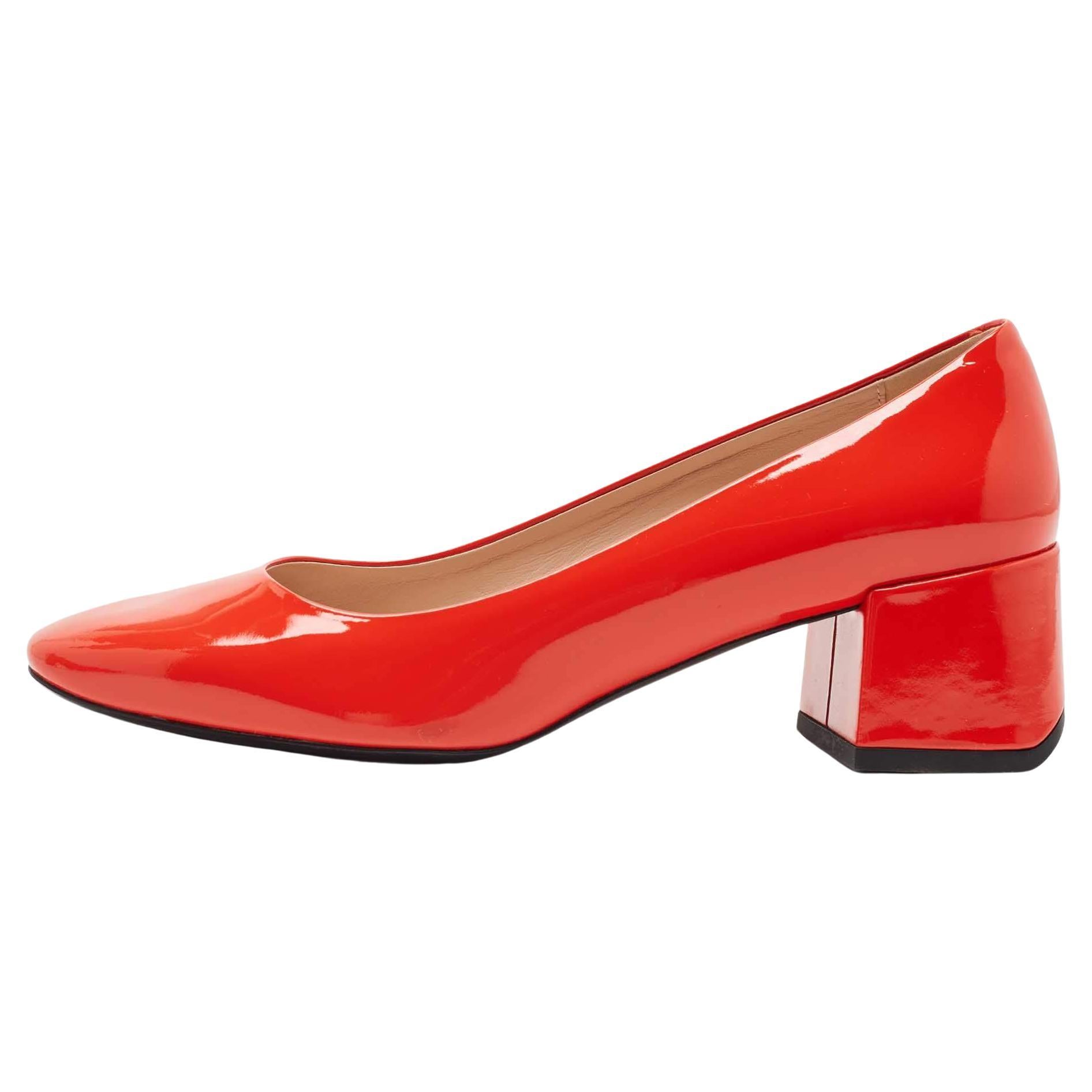 EDITH BLOCK HEEL SLINGBACK SHOES IN RED SUEDE – Where's That From UK