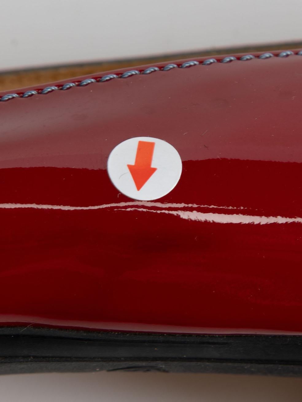 Tod's Rote Lackleder Driving Loafers Größe IT 38,5 im Angebot 3