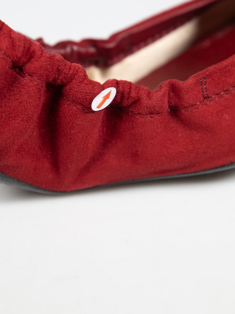 Tod's Ballet Flats en daim rouge Taille IT 37.5 en vente 5