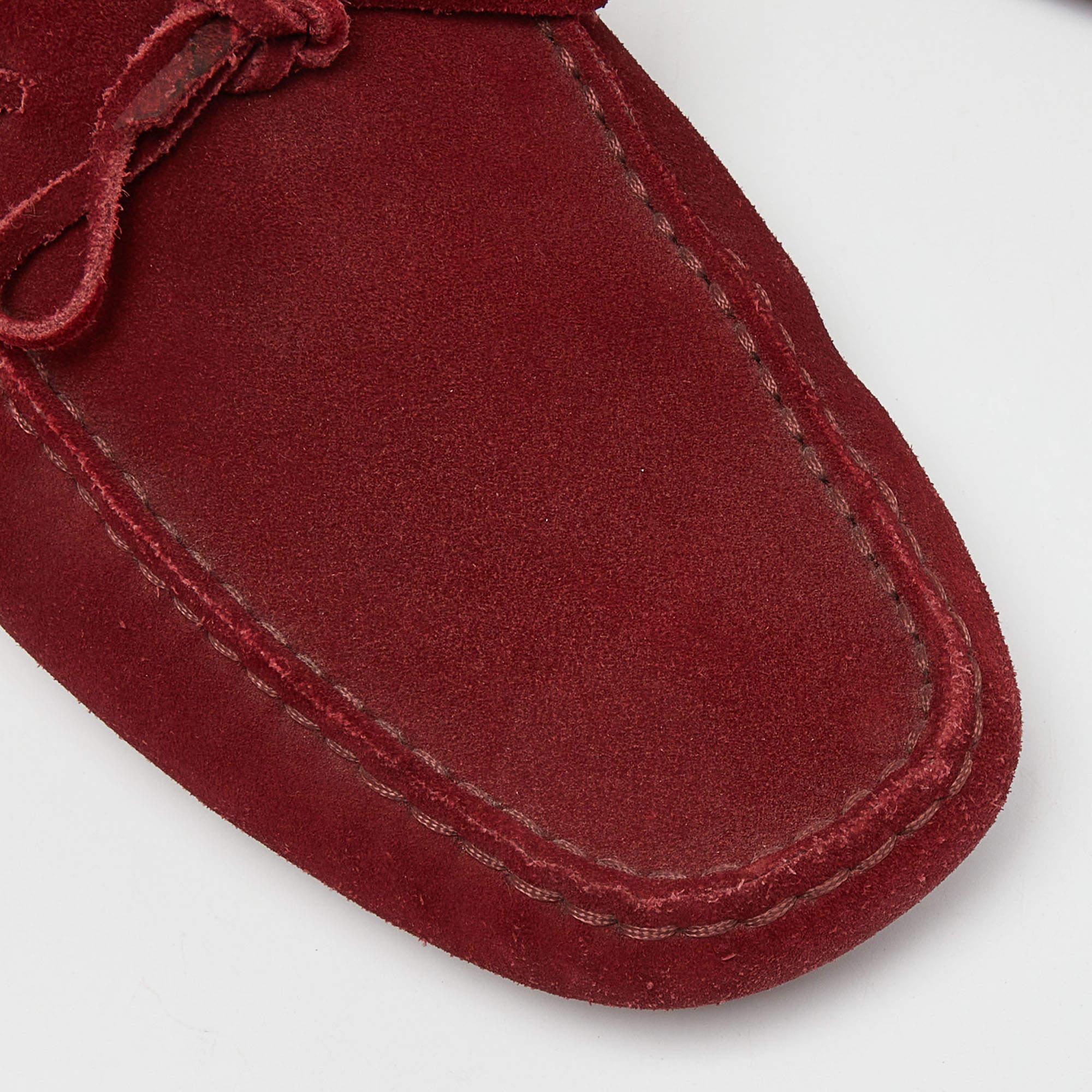 Mocassini Tod's in pelle scamosciata rossa taglia 41 in vendita 2