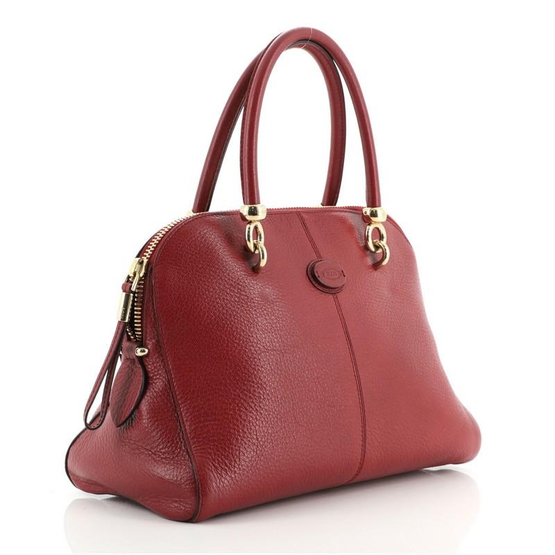 Tod's Sella Bugatti Convertible Satchel Leather Small (Braun)